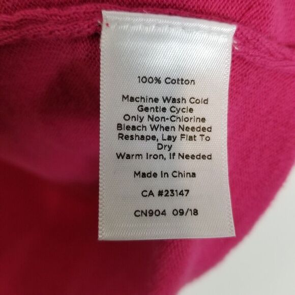 Talbots Women Plus Cotton Scallop Hem Cardigan Sz 3X Pink Open Front  Preppy - Picture 6 of 6